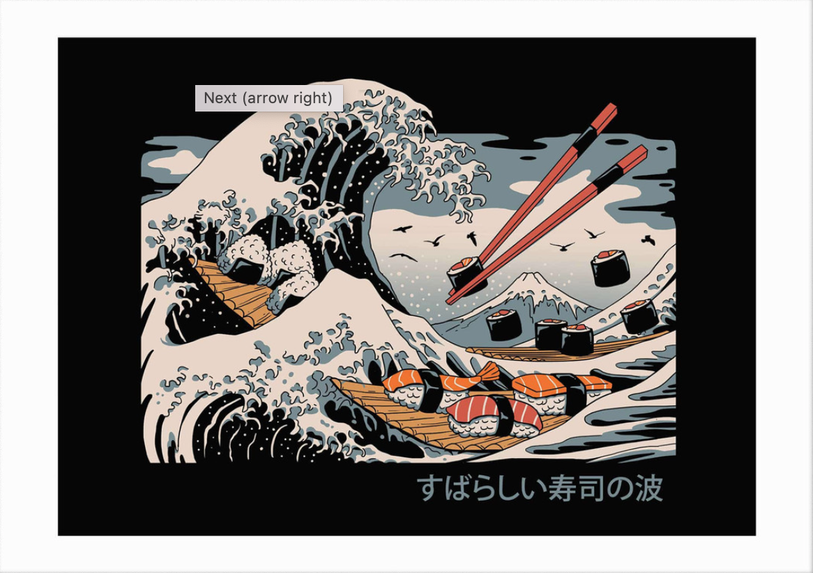 The Great Sushi Wave by Vincent Trinidad