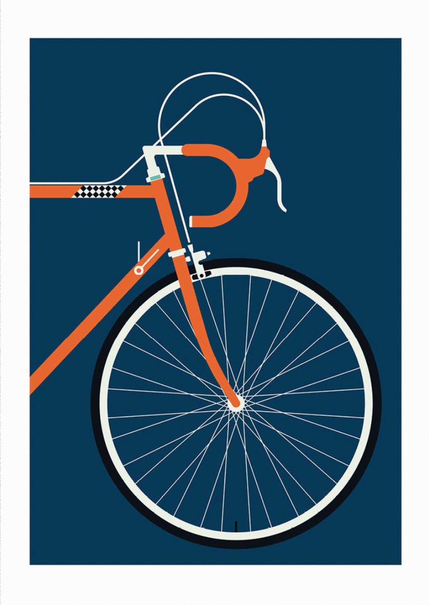 Orange Coloured Race Bike by Bo Lundberg